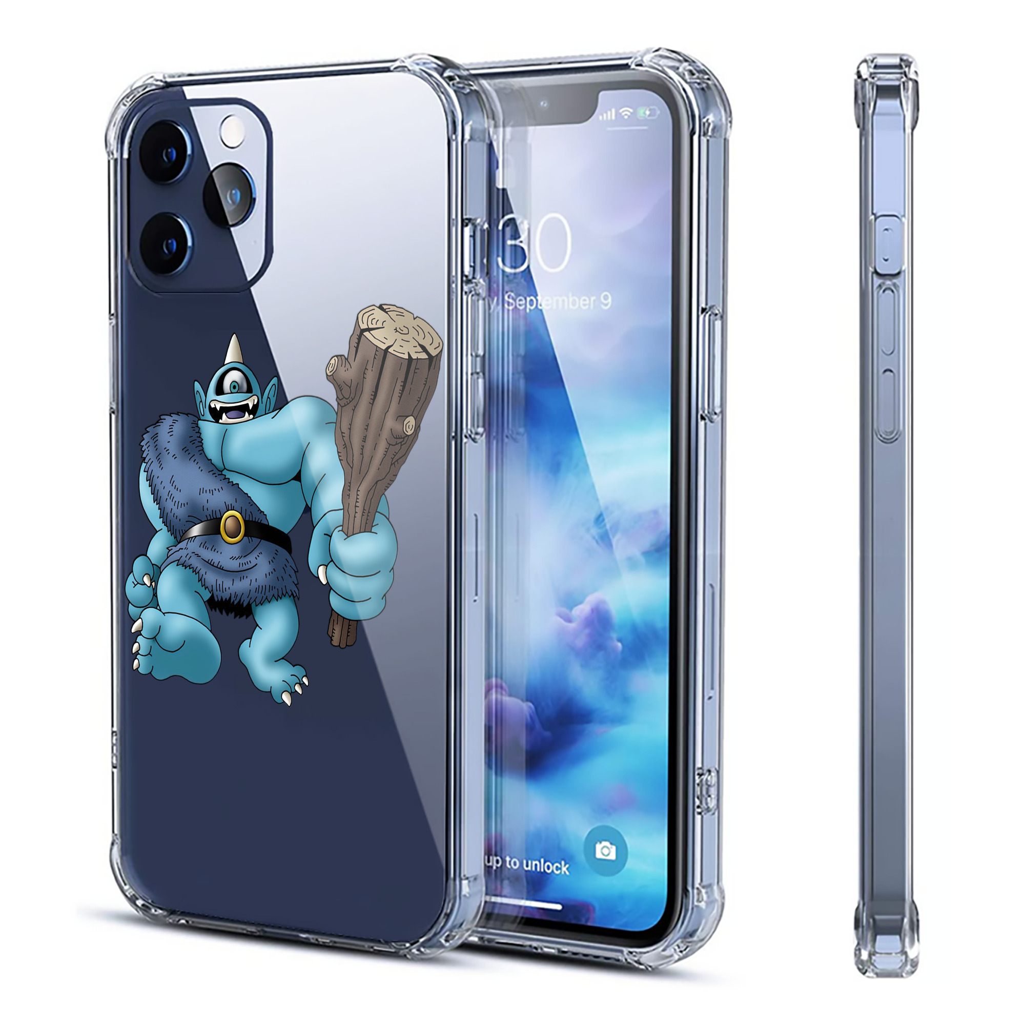 （画像用） ドラゴンクエスト Doragon Kuesuto Dragon Quest 【iPhone 12シリーズ対応】透明スマホケース（クリアソフトケース）